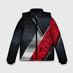Куртка зимняя для мальчика 3D BLACK AND RED METAL, цвет: 3D-черный