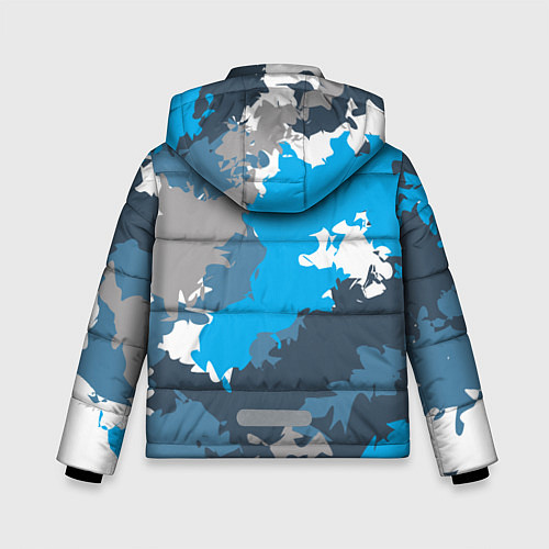 Зимняя куртка для мальчика Камуфляж ледяной / 3D-Черный – фото 2