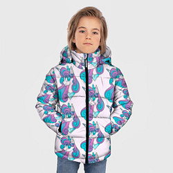 Куртка зимняя для мальчика Пони узор, цвет: 3D-светло-серый — фото 2