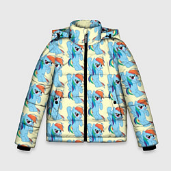 Куртка зимняя для мальчика Rainbow Dash, цвет: 3D-черный
