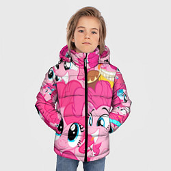 Куртка зимняя для мальчика Pinkie Pie pattern, цвет: 3D-красный — фото 2