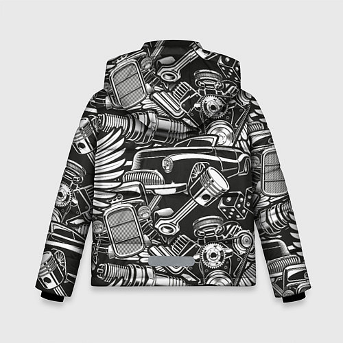 Зимняя куртка для мальчика Механика Автомобиль / 3D-Черный – фото 2