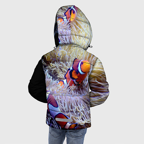 Зимняя куртка для мальчика Клоуны в актинии / 3D-Красный – фото 4