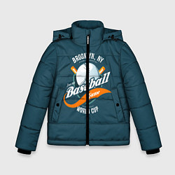 Куртка зимняя для мальчика Бейсбол, цвет: 3D-черный