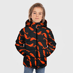 Куртка зимняя для мальчика Красные рыбки, цвет: 3D-черный — фото 2