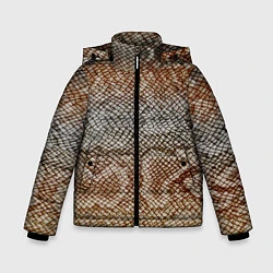 Куртка зимняя для мальчика Snake skin, цвет: 3D-черный