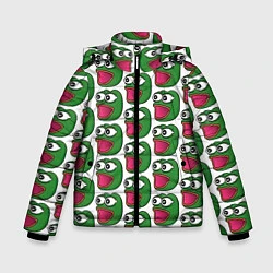 Куртка зимняя для мальчика Poggers Pattern, цвет: 3D-черный