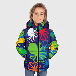 Куртка зимняя для мальчика Осьминоги, цвет: 3D-светло-серый — фото 2