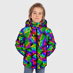 Куртка зимняя для мальчика Неоновый папоротник, цвет: 3D-светло-серый — фото 2