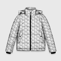 Куртка зимняя для мальчика Белая броня на тёмном фоне, цвет: 3D-черный