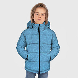 Куртка зимняя для мальчика Рыбки на голубом, цвет: 3D-черный — фото 2