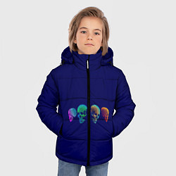Куртка зимняя для мальчика Rainbow Skulls, цвет: 3D-черный — фото 2