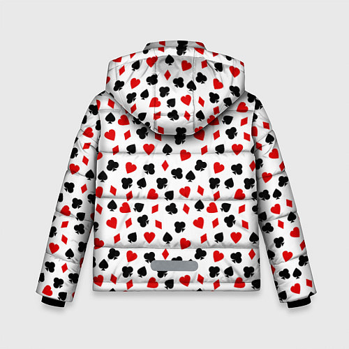 Зимняя куртка для мальчика Карточные Масти / 3D-Черный – фото 2