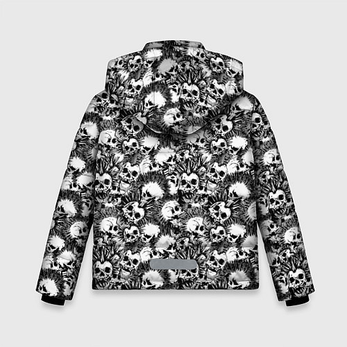 Зимняя куртка для мальчика Черепа с Ирокезами / 3D-Черный – фото 2