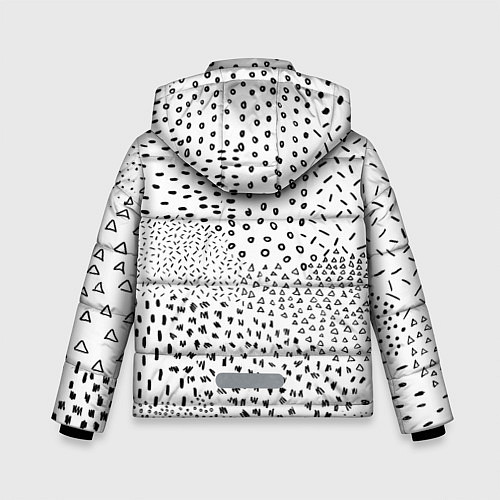 Зимняя куртка для мальчика Абстракция / 3D-Черный – фото 2