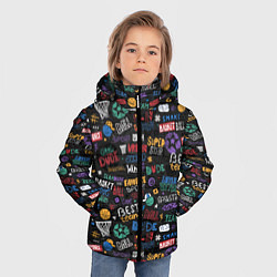 Куртка зимняя для мальчика Баскетбол, цвет: 3D-черный — фото 2