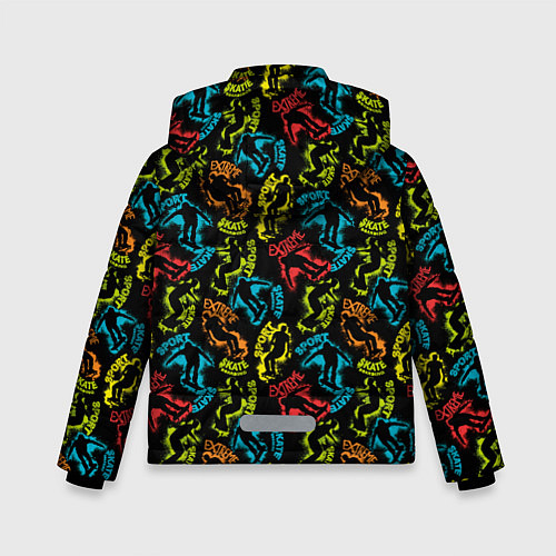 Зимняя куртка для мальчика Скейтборд / 3D-Черный – фото 2