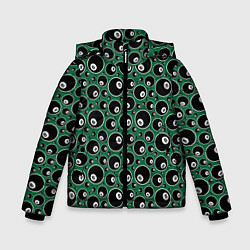 Куртка зимняя для мальчика Бильярдные Шары, цвет: 3D-черный