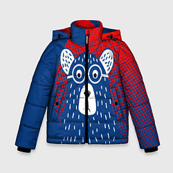 Куртка зимняя для мальчика Медведь, цвет: 3D-красный