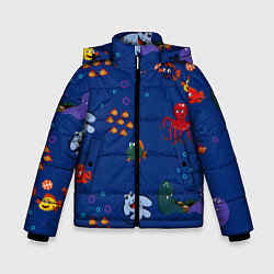 Куртка зимняя для мальчика Подводный мир, цвет: 3D-черный