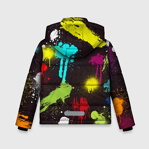 Зимняя куртка для мальчика Красочные кубы / 3D-Черный – фото 2