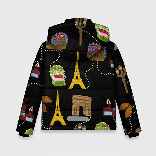 Зимняя куртка для мальчика Париж / 3D-Черный – фото 2
