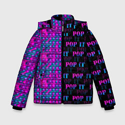 Куртка зимняя для мальчика POP it NEON, цвет: 3D-красный