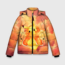 Куртка зимняя для мальчика Пикачу на облачках, цвет: 3D-черный