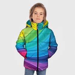 Куртка зимняя для мальчика Радуга, цвет: 3D-светло-серый — фото 2