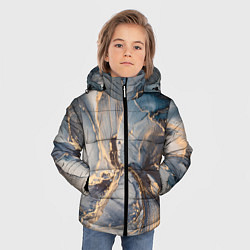Куртка зимняя для мальчика Fluid art ink mix, цвет: 3D-черный — фото 2