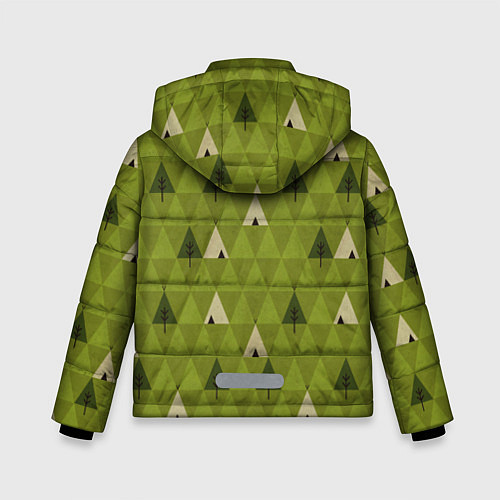 Зимняя куртка для мальчика Лес Текстура / 3D-Черный – фото 2