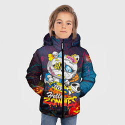 Куртка зимняя для мальчика Hello Zombies, цвет: 3D-черный — фото 2