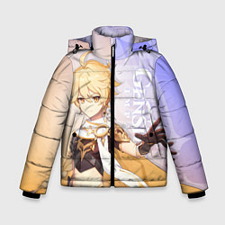 Куртка зимняя для мальчика Genshin Impact, Путешественник, цвет: 3D-черный