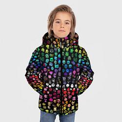 Куртка зимняя для мальчика ПЕРСОНАЖИ ИГРЫ FNF, цвет: 3D-черный — фото 2