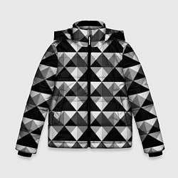 Куртка зимняя для мальчика Современный геометрический, цвет: 3D-черный