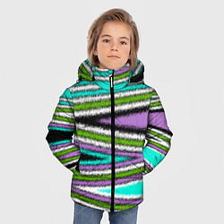 Куртка зимняя для мальчика Абстрактный асимметричный, цвет: 3D-красный — фото 2