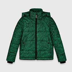 Куртка зимняя для мальчика Изумрудный мех, цвет: 3D-черный