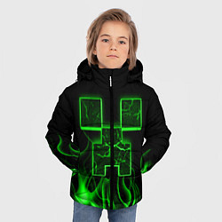 Куртка зимняя для мальчика MINECRAFT TEXTURE FIRE, цвет: 3D-черный — фото 2