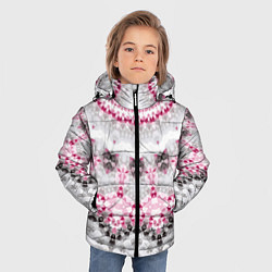 Куртка зимняя для мальчика Абстрактный современный фон, цвет: 3D-светло-серый — фото 2