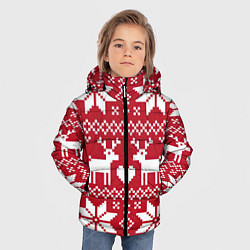 Куртка зимняя для мальчика Рождественские олени, цвет: 3D-светло-серый — фото 2