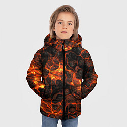 Куртка зимняя для мальчика Горящая лава, цвет: 3D-черный — фото 2