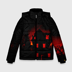 Куртка зимняя для мальчика Дом Монстр, цвет: 3D-черный