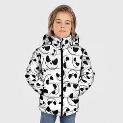 Куртка зимняя для мальчика Джек Скеллингтон паттерн лицо, цвет: 3D-черный — фото 2