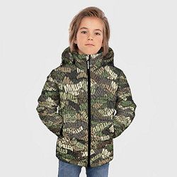 Куртка зимняя для мальчика Именной камуфляж Миша, цвет: 3D-черный — фото 2