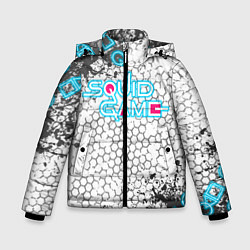Куртка зимняя для мальчика Игра в кальмара, цвет: 3D-светло-серый