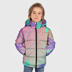 Куртка зимняя для мальчика Palm-trees Тропики, цвет: 3D-черный — фото 2