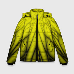 Куртка зимняя для мальчика Абстракция 535, цвет: 3D-черный
