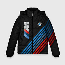 Куртка зимняя для мальчика BMW STRIPE цвета 3D-черный — фото 1