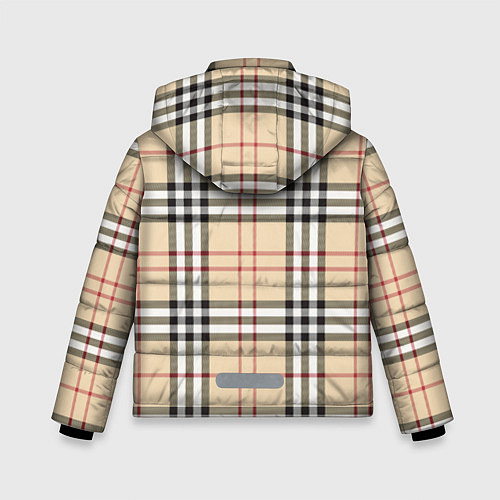 Зимняя куртка для мальчика Клетчатый принт в стиле Burberry / 3D-Красный – фото 2