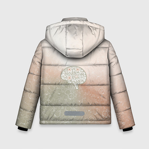 Зимняя куртка для мальчика Мозг на фоне АПВ 7 1 22 / 3D-Черный – фото 2